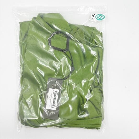 THEIA Polly Satin Cocktail Dress One Shoulder 88111306-8088 Paradise Green 2 NEW - Picture 9 of 9